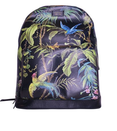 Tropical Print Backpack, front view